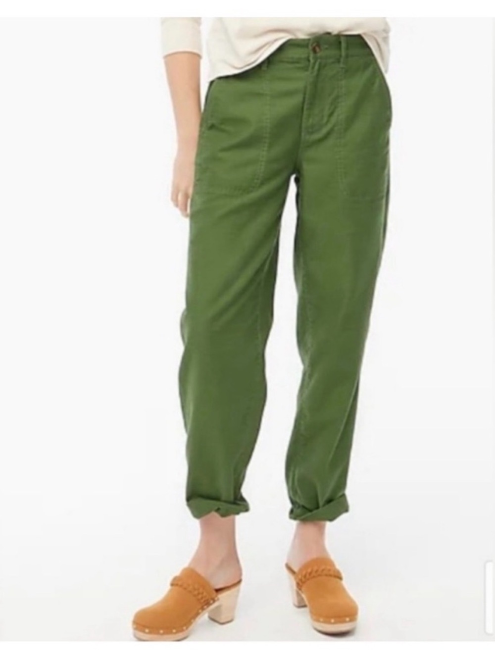 J.Crew Green Camp Pants - women’s size 10